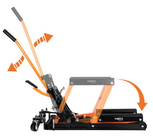 Neo Tools Mobil hidraulikus emelő quadokhoz és motorkerékpárokhoz. Teherbírás 680kg