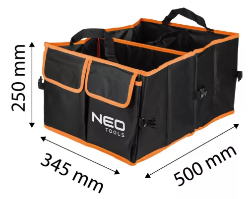 Neo Tools Autós rendszereződoboz, csomagtartóba, összecsukható, H25 méret