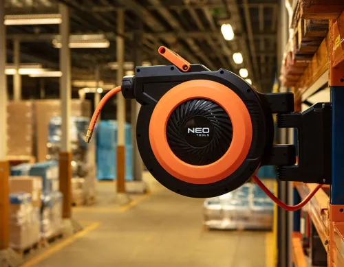Neo Tools Pneumatikus tömlődob, automata, kompozit, 9.5mm x 15m