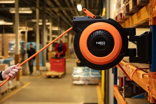 Neo Tools Pneumatikus tömlődob, automata, kompozit, 9.5mm x 15m