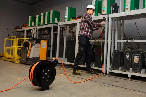 Neo Tools Pneumatikus tömlődob, automata, fém, nyitott, nagy igénybevételre