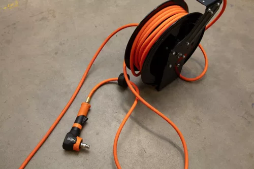 Neo Tools Pneumatikus tömlődob, automata, fém, nyitott, nagy igénybevételre