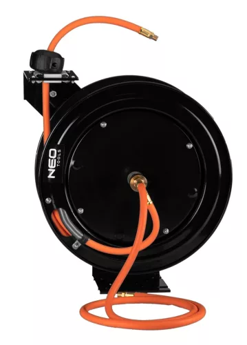 Neo Tools Pneumatikus tömlődob, automata, fém, nyitott, nagy igénybevételre