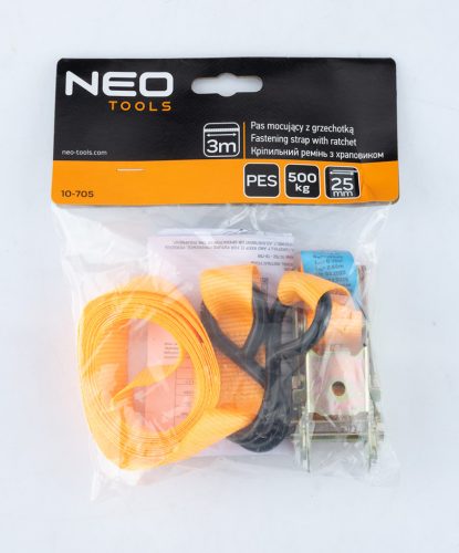 Neo Tools Rakományrögzítő racsnis heveder 3m/25mm, 500kg