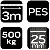 Neo Tools Rakományrögzítő racsnis heveder 3m/25mm, 500kg