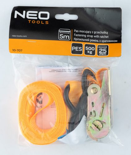 Neo Tools Rakományrögzítő racsnis heveder 5m/25mm, 500kg