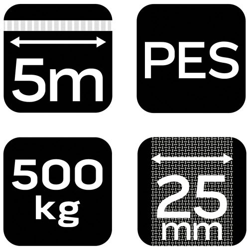 Neo Tools Rakományrögzítő racsnis heveder 5m/25mm, 500kg