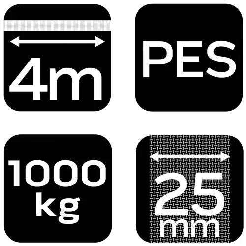 Neo Tools Rakományrögzítő racsnis heveder 4m/25mm, 1000kg