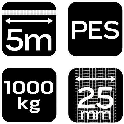 Neo Tools Rakományrögzítő racsnis heveder 5m/25mm, 1000kg