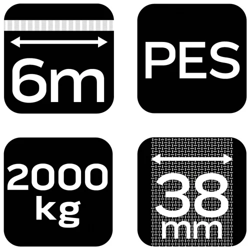 Neo Tools Rakományrögzítő racsnis heveder 6m/38mm, 2000kg