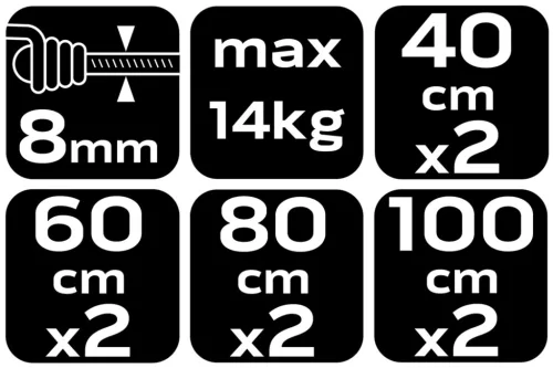 Neo Tools Gumipók, 4-40kg-ig, 8db/cs