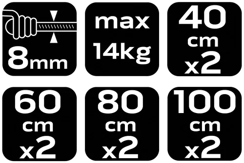 Neo Tools Gumipók, 4-40kg-ig, 8db/cs
