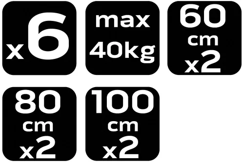 Neo Tools Gumipók, 4-40kg-ig, 6db/cs