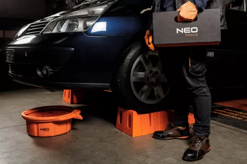 Neo Tools Olaj és hűtőfolyadék leeresztő tál, 16 L