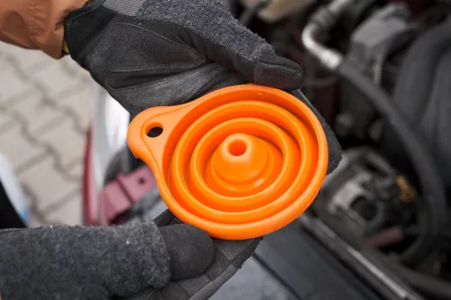 Neo Tools Tölcsér, rugalmas szilikon, vegyszerálló, 11x14cm, összecsukható