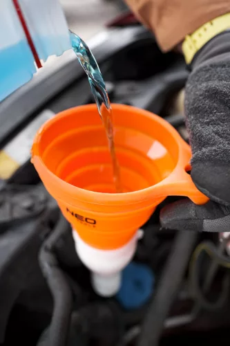 Neo Tools Tölcsér, rugalmas szilikon, vegyszerálló, 11x14cm, összecsukható