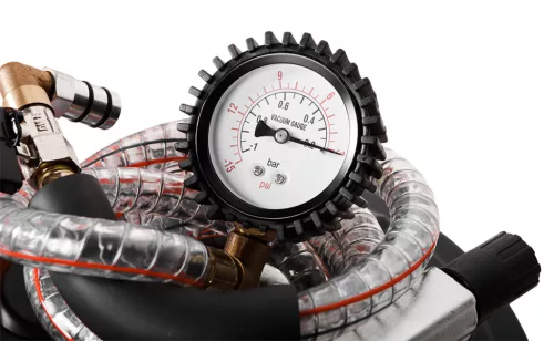 Neo Tools Mobil olajleeresztő/ leszívó készülék, pneumatikus, leeresztő tál 10l, ellenőrzőhenger 10l, gyűjtőtartály 70l