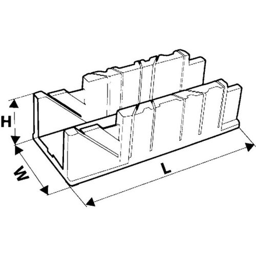 Topex gérláda 233x53x56mm műanyag 22,5-45-90'