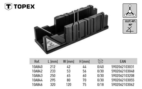 Topex gérláda 320x120x75mm műanyag