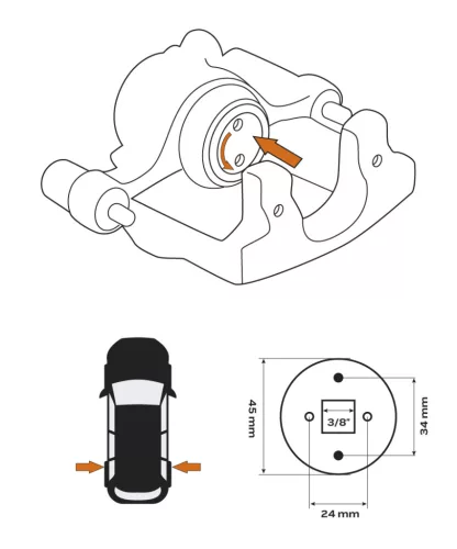 Neo Tools Tárcsafék munkahenger visszanyomó készlet 3db-os, balmenetes