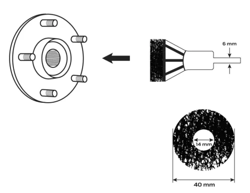 Neo Tools Kerékagy tisztító dörzstárcsa, 6db