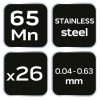 Neo Tools Hézagmérő készlet 26db (0.04 - 0.63mm) 65MN/rozsdamentes acél