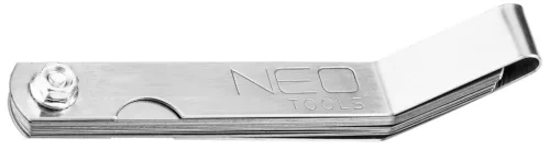 Neo Tools Hézagmérő készlet 16db bent (0.127 - 0.508mm) 65MN/rozsdamentes acél 16db, hajlított