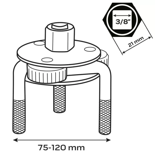 Neo Tools Olajszűrő leszedő kulcs (64-120mm)