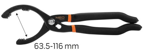 Neo Tools Olajszűrő leszedő fogó (20°), 63.5 - 116mm