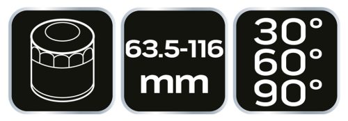 Neo Tools Olajszűrő leszedő fogó (30° / 60°/ 90°), 63.5 - 116mm