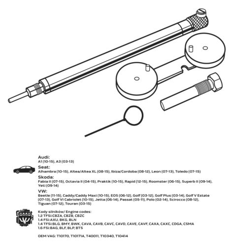 Neo Tools Vezérműtengely blokkoló készlet, VAG benzinmotorokhoz