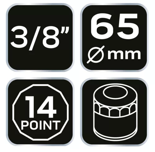 Neo Tools Olajszűrő kulcs 65mm, 14 pontos, 3/8" kulcsnyílással