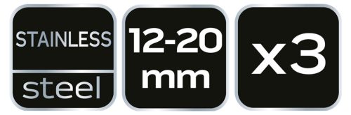 Neo Tools Tömlőbilincs 12-20/9mm, W4, 3db