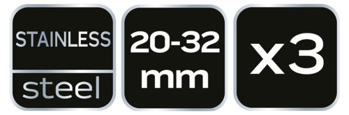 Neo Tools Tömlőbilincs 20-32/9mm, W4, 3db