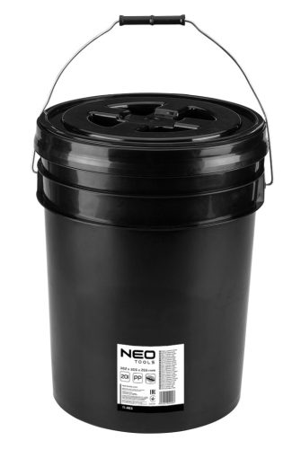 Neo Tools Autómosó vödör elválasztó ráccsal és fedéllel, 20L