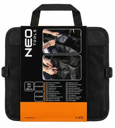 Neo Tools Autós rendszereződoboz csomagtartóba, 3rekeszes 1rekesz hőszigetelt, poliészter, 61x31x28cm
