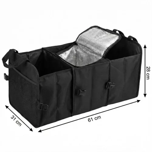 Neo Tools Autós rendszereződoboz csomagtartóba, 3rekeszes 1rekesz hőszigetelt, poliészter, 61x31x28cm
