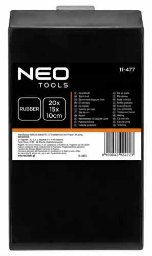 Neo Tools Autókerék ék, kitámasztó, fogantyúval, 20x15x10cm, gumi