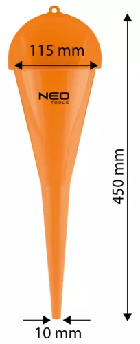 Neo Tools Tölcsér hosszú csőrrel, 450mm, 115mm tölcsérátmérő, műanyag
