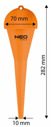 Neo Tools Tölcsér hosszú csőrrel, 282mm, 76mm tölcsérátmérő, műanyag