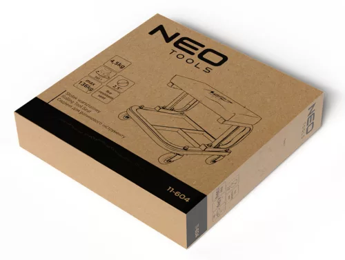 Neo Tools Szerelőszék, szerszámos polccal