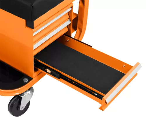 Neo Tools Szerelőszék, fém szerkezetű, kerekekkel, szerszámfiókokkal
