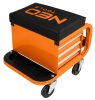 Neo Tools Szerelőszék, fém szerkezetű, kerekekkel, szerszámfiókokkal