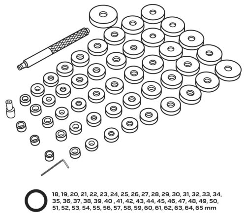 Neo Tools Csapágyszerelő készlet, 51db