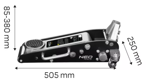 Neo Tools Aluminium Hidraulikus krokodilemelő, 1,25T, 85-375mm