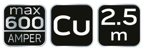 Neo Tools Inditókábel réz, max. 600Ax2.5m