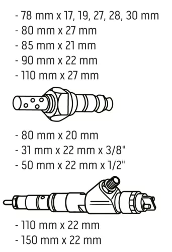 Neo Tools Injektor és lambdaszonda szerelő készlet, 14db
