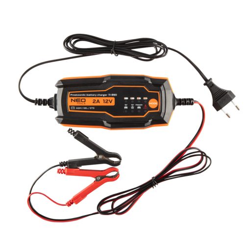 Neo Tools Autómata akkutöltő 2A / 35W, 4-60Ah, savas/AGM/zselés akkumulátorokhoz