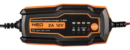 Neo Tools Autómata akkutöltő 2A / 35W, 4-60Ah, savas/AGM/zselés akkumulátorokhoz