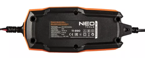 Neo Tools Autómata akkutöltő 2A / 35W, 4-60Ah, savas/AGM/zselés akkumulátorokhoz